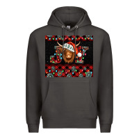 Smoke joy shaggy cow christmas Premium Hoodie - Jasminsmagicworld