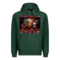 Sports Green joy shaggy cow christmas Premium Hoodie - Jasminsmagicworld
