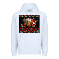 White joy shaggy cow christmas Premium Hoodie - Jasminsmagicworld