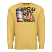 Antique Gold red white  boozed Premium Sweatshirt - CowhideDigitalArt