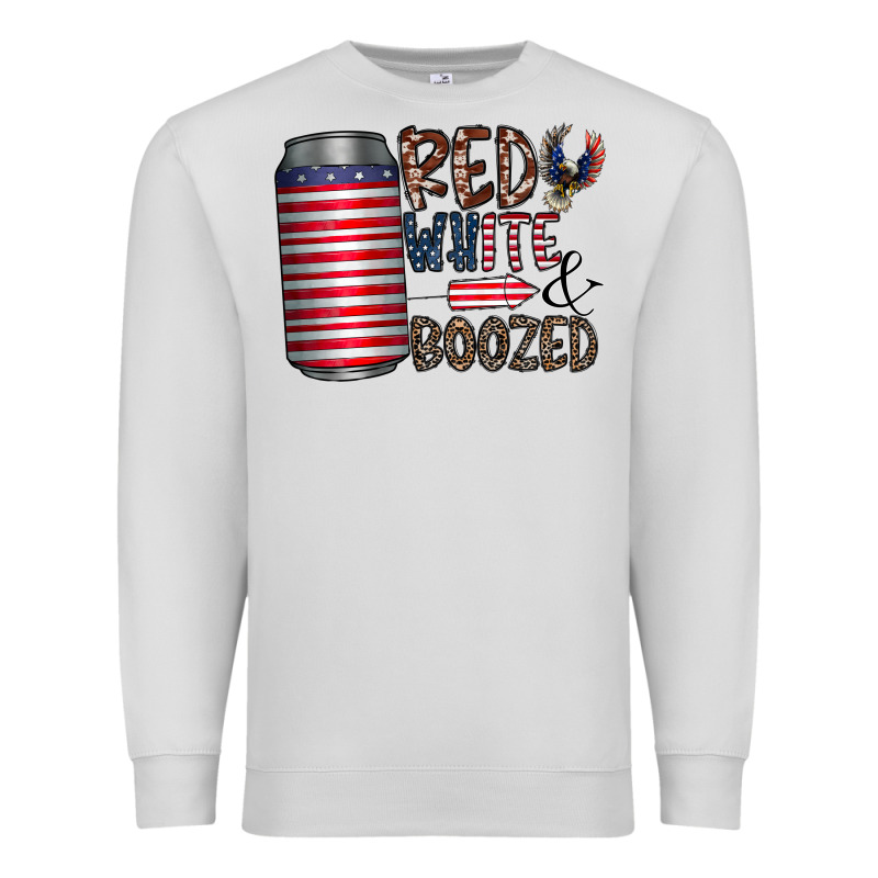 Red White  Boozed Premium Sweatshirt by CowhideDigitalArt | Teevron
