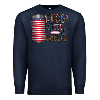 Navy red white  boozed Premium Sweatshirt - CowhideDigitalArt