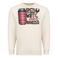 Sandshell red white  boozed Premium Sweatshirt - CowhideDigitalArt