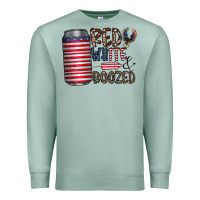 Seafoam red white  boozed Premium Sweatshirt - CowhideDigitalArt