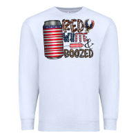 White red white  boozed Premium Sweatshirt - CowhideDigitalArt