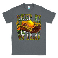 Charcoal Heather keep it wild western Classic Tee - texasbilliewilder