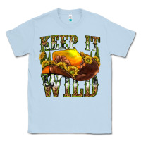 Dusty Blue keep it wild western Classic Tee - texasbilliewilder
