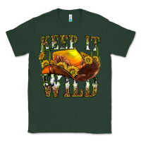Sports Green keep it wild western Classic Tee - texasbilliewilder