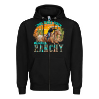Black sometimes fancy always ranchy Zipper Hoodie - texasbilliewilder