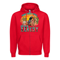 Red sometimes fancy always ranchy Zipper Hoodie - texasbilliewilder