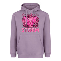 Lavender Stronger Than The Storm Breast Cancer Heavyweight Hoodie - texasbilliewilder