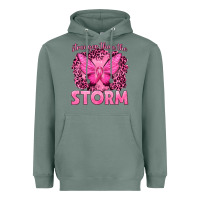 Sage Stronger Than The Storm Breast Cancer Heavyweight Hoodie - texasbilliewilder