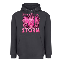 Smoke Stronger Than The Storm Breast Cancer Heavyweight Hoodie - texasbilliewilder