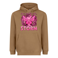 Toasted Coconut Stronger Than The Storm Breast Cancer Heavyweight Hoodie - texasbilliewilder