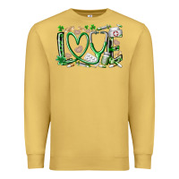 Antique Gold st.patricks love nurse Premium Sweatshirt - RacoonDesign