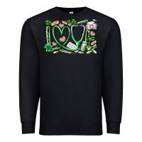Black st.patricks love nurse Premium Sweatshirt - RacoonDesign