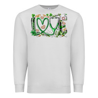 Dove Grey st.patricks love nurse Premium Sweatshirt - RacoonDesign