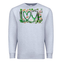 Heather Grey st.patricks love nurse Premium Sweatshirt - RacoonDesign