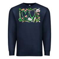 Navy st.patricks love nurse Premium Sweatshirt - RacoonDesign