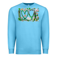 Ocean Blue st.patricks love nurse Premium Sweatshirt - RacoonDesign