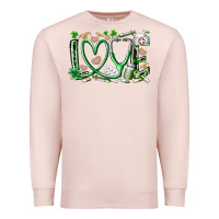Pale Pink st.patricks love nurse Premium Sweatshirt - RacoonDesign