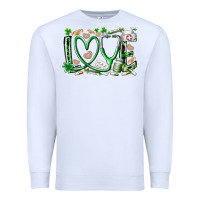 White st.patricks love nurse Premium Sweatshirt - RacoonDesign