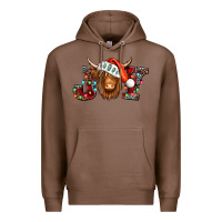 Chestnut joy christmas shaggy cow Premium Hoodie - Jasminsmagicworld