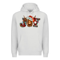 Dove Grey joy christmas shaggy cow Premium Hoodie - Jasminsmagicworld