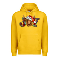 Lemon joy christmas shaggy cow Premium Hoodie - Jasminsmagicworld