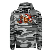 Slate Camo joy christmas shaggy cow Premium Hoodie - Jasminsmagicworld