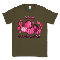 Army Green In October We Wear Pink Pumpkins Classic Tee - RanaPortraitStore