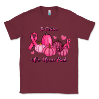 Burgundy In October We Wear Pink Pumpkins Classic Tee - RanaPortraitStore
