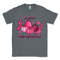 Charcoal Heather In October We Wear Pink Pumpkins Classic Tee - RanaPortraitStore