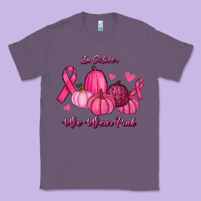 In October We Wear Pink Pumpkins Classic Tee Designed By Ranaportraitstore