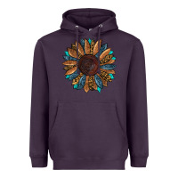 Plum fall tooled lather leopard Heavyweight Hoodie - RanaPortraitStore