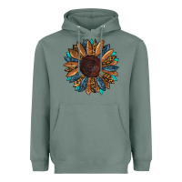 Sage fall tooled lather leopard Heavyweight Hoodie - RanaPortraitStore