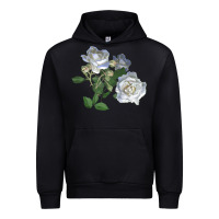 Black white dawn rose Urban Hoodie - LillyAllenDesigns