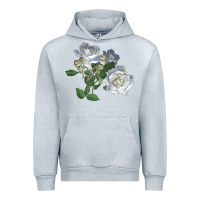 Heather Grey white dawn rose Urban Hoodie - LillyAllenDesigns