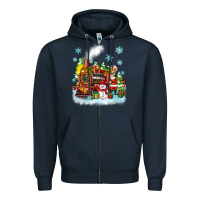 Christmas Polar Express Santa Zipper Hoodie | Teevron