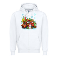 White christmas polar express santa Zipper Hoodie - Zillion Design Studio