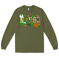 Army Green st.patricks nurse life Long Sleeve Tee - BarkalooDesign