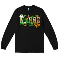 Black st.patricks nurse life Long Sleeve Tee - BarkalooDesign