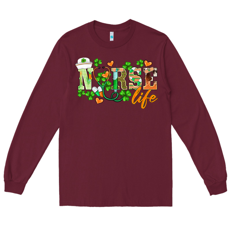 St.patricks Nurse Life Long Sleeve Tee by BarkalooDesign | Teevron