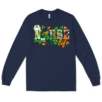 Navy st.patricks nurse life Long Sleeve Tee - BarkalooDesign
