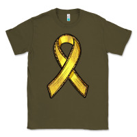 Army Green Gold Cancer ribbon Classic Tee - RanaPortraitStore