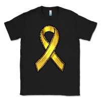 Black Gold Cancer ribbon Classic Tee - RanaPortraitStore