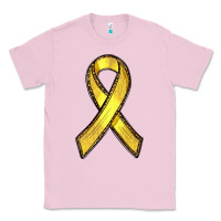 Bubblegum Pink Gold Cancer ribbon Classic Tee - RanaPortraitStore