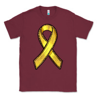 Burgundy Gold Cancer ribbon Classic Tee - RanaPortraitStore