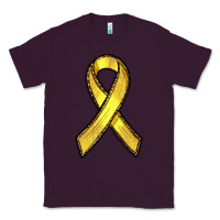 Plum Gold Cancer ribbon Classic Tee - RanaPortraitStore