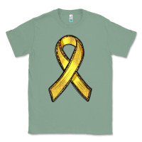 Sage Gold Cancer ribbon Classic Tee - RanaPortraitStore
